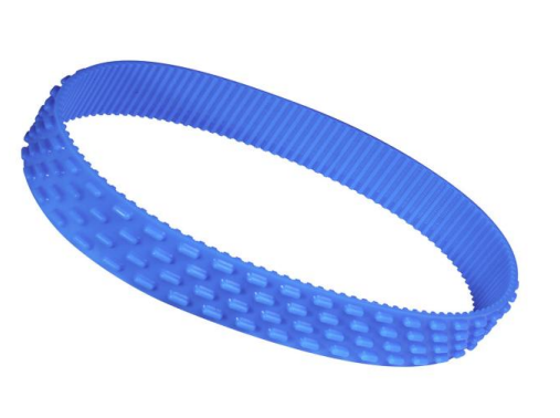 Blue textured silicone wristband.